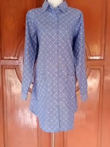 Tunik & Blus Hara Oxford Motif Bunga