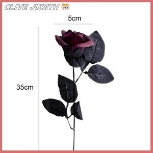 CISWGE Hoa hồng đen Gothic Hoa Giả Hoa Giả Hoa hồng valentine
