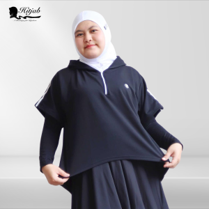 Hitjab - Hoodie Asimetris JUMBO Plus Big Size Olahraga Sport Padel 9-0292