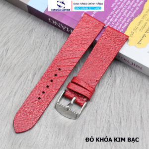 [PHOM MỎNG] Dây Da Đồng Hồ Đà Điểu Gắn Chốt Kèm Cây Tháo Dây+ Khóa Kim Không Rỉ . Dây Đồng Hồ Da Nam Nữ Songhan Leather Đủ Size 14 16 18 19 20 21 22 24mm. Bảo Hành 6 Tháng