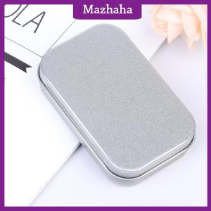 Mazhaha ชุดอุปกรณ์เอาชีวิตรอดกล่องดีบุกขนาดเล็กแบบฝาพับโลหะเปล่ากล่องเก็บของกล่องจัดระเบียบสำหรับกุญแจเหรียญลูกกวาด