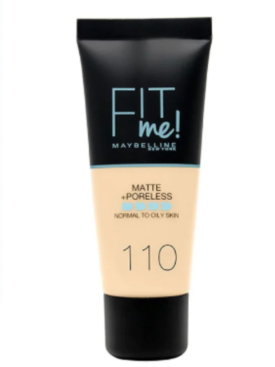 Maybelline - Fit Me Liquid Foundation Matte & Poreless - 110 Porcelain ...