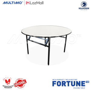 Meja Lipat Bundar Meja Resto Meja Pesta Meja Banquet - Seahorse FORTUNE Ø120 Multiplek Paded