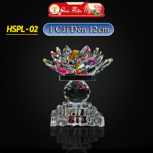 Đèn Hoa Sen Pha Lê CHÂN THIỆN MỸ Đèn Trang Trí Bàn Thờ HSPL-02