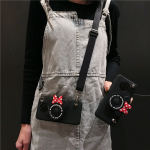 GFAITH For VIVO V20 Pro V20 V20SE V19 Neo V17 V19 Case Cute 3D Cartoon Camera Bracket With Crossbody Lanyard Strap