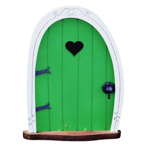 [COD]  Wooden Elf Door Courtyard Small Door Decorative Ornament Creative Wooden Craft Double-Layer Wooden Decoration