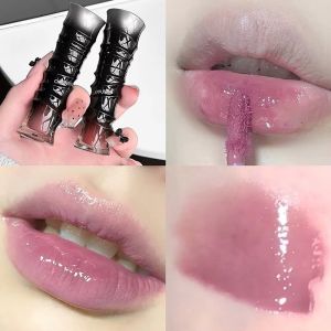 DOOUR Red-Brown Lip Stain Crystal Glossy Sheer Nude Glitter Lip Tint Punk Waterproof Liquid Lipstick Makeup Cosmetics