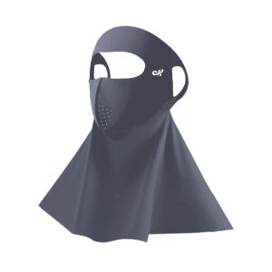 DOWNA Full Face Sun Protection Ice Silk UPF50+ Anti-UV Neck Scarf Fashion 3D Sunshade Face Summer