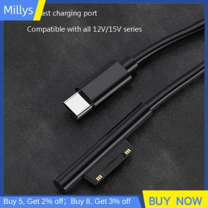 Millys Mới nhanh chóng sạc USB Type-C cung cấp điện cho Microsoft Bề mặt Pro 7 3 4 5 6 15V 3A PD máy tính bảng sạc Adapter dây cáp