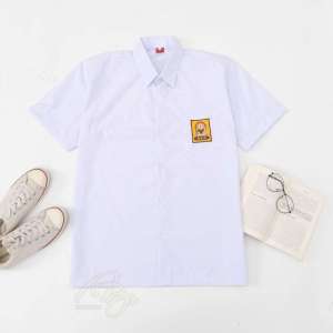 Baju putih lengan panjang Seragam sekolah SMU/SMA kain Oxford