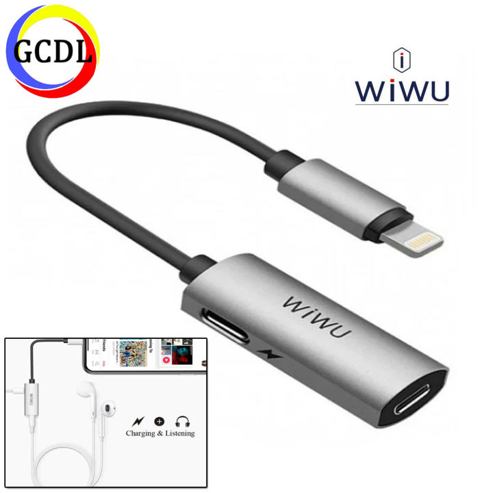 WIWU LTO2 Aux Audio Extension Cable for iPhone X 7s Plus Jack  Earphone Headphone Adapter USB Cable Charging Lightning Cable Lazada PH