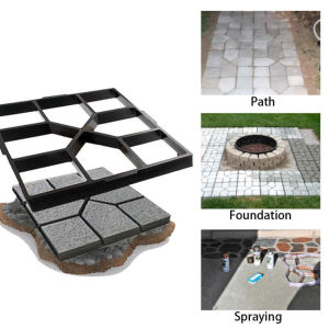 【In Stock】Reuse Garden Path Make Mold DIY Concrete Mould Cement Floor Tile Garden Paving Mold Plastic Floor Mold Garden Decor Tools
