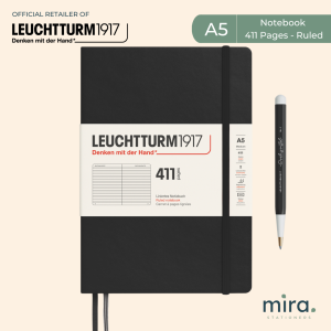 Leuchtturm1917 - 411 Pages Ruled Notebook A5 Hardcover Leuchtturm