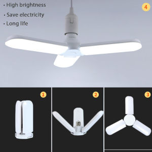 6500K AC170-265V Foldable Fan Blade LED Light Bulb