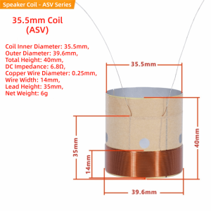 MILDGLOW 20.5mm~99.5mm Bass Voice Coil 2 Layers White Aluminum Bass Speaker Voice Coil Repair Accessories Speaker Voice Coil
