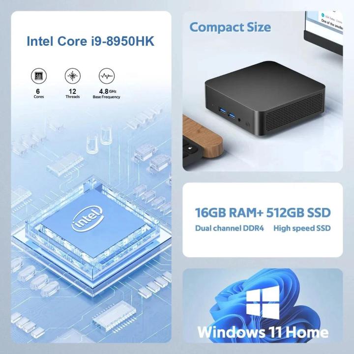 (New%202026)Mini%20PC%20Intel%20Core%20i9-8950HK%20%7C%20Windows%2011%20%7C%20WIFI%206%20+%20BT5.2%20%7C%204K%20HD%20%7C%203%20Year%20Warranty%20%7C%20For%20Desktop%20-%20Image%203
