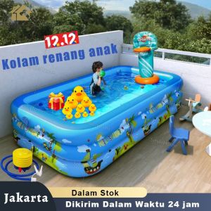 Kolam Renang Karet Anak Dewasa Keluarga Ukuran 1.2 Sampai 2 Meter Jumbo Besar Mandi Bola Murah Inflatable Swimming Pool For Kids