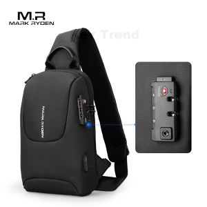 Mark Ryden TSA Khóa Túi Đeo Chéo Nam Người Phụ Nữ Túi Đeo Không Thấm Nước Sạc USB Túi Đeo Ngực Chuyến Đi Ngắn Messenge Túi Túi Đeo Chéo Túi Đeo Vai Kev Xu Hướng
