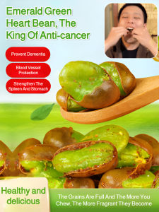 ✨Improve Digestion✨Authentic Yunnan Baoshan Green-Heart Broad Beans  Nutrientrich Leisure Silkworm Bean Snacks/Natural Health Crispy Silkworm Bean Green Silk Bean