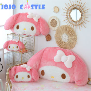 JOJO CASTLE Soft My Melody Plush Toy Big Size Hug Pillow Sanrio Comfortable Back Cushion Lovely Japanese Style Plushies Sofa Decorative Pillow Birthday Gift For Girl Children Kids 美乐蒂玩偶