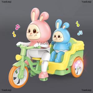 [COD] Yaokeqi Tricycle-Riding Rabbit Musical Toy Adorable Baby And Mom Rabbit Toy Electric Tricycle Toy With Simulated Cycling Movement