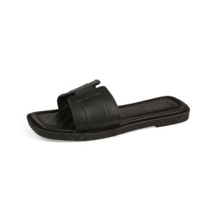 YOTO Summer Womens Sandals Casual Slip On Slide Square Toe Trendy Slippers Fashion Slides for Women