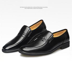 2025 Men’s Slip-On Formal Shoes – Comfortable Brown Black PU Leather Design Footwear