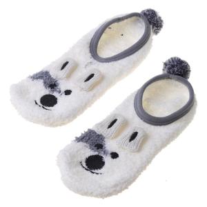 1Pair Lady Winter Fuzzy Warm Slipper Floor Socks Cute Cartoon Animal Embroidery Coral Velvet Hoisery Footlet Sock Warmer