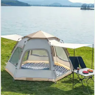 Tenda Camping Buka Otomatis Kapasitas 5 8 Orang Tenda Camping Keluarga Outdoor Family Tent