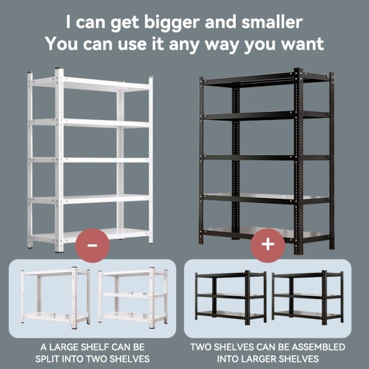 6layer Metal Rack Steel Rack Goods Storage Shelf Heavy Duty Adjustable ...
