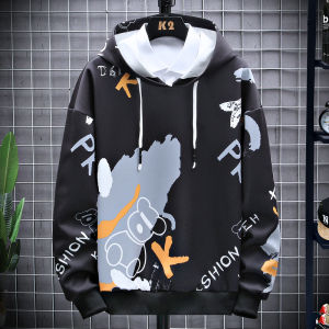 Hoodie Pria Sweater Kaos Hoodies Lengan Panjang Bahan Polyester W2129
