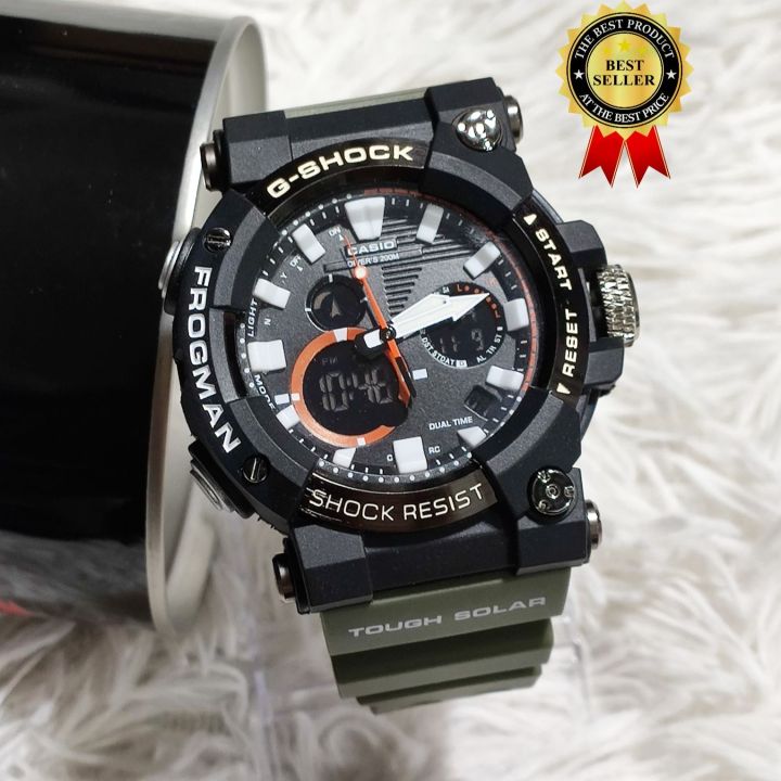 50m Water Resist G Shock GWF-A1000 FrogMan Dual Time Men's Carbon Core ...