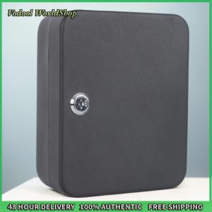 Wall Mount Key Cabinet with Combination Lock 20 Key Hooks Secure Storage Box for Home and Business Use