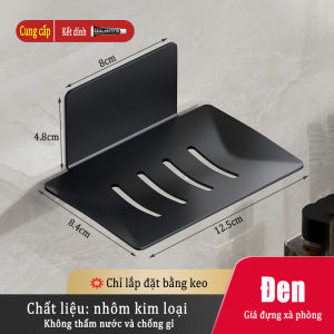 Giá đựng xà phòng nhà vệ sinh Giỏ thoát nước bằng nhôm kim loại Giá đựng xà phòng Lắp đặt nhanh mà không cần khoan