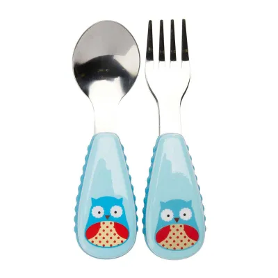 Skip Hop Zootensils Fork And Spoon - Owl - By First Few Years