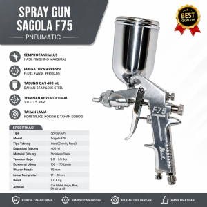 Sagolaa Pro Max Pump Paint Spray Gun Tabung Atas K-3 400mL SPOT