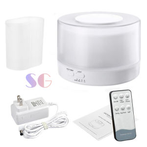 500ml Wood Grain Humidifier 7 LED Ultrasonic Aromatherapy Diffuser Air Purifier