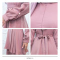 HAYNA Haiza Dress (Rose Gold) - Daily Dress Kondangan Busui Friendly Gamis Wanita Muslim. 