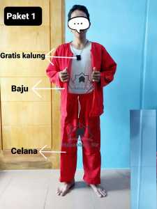 Baju Pangsi Dewasa Lengkap Sabuk Peci Selendang Kaos GRATIS KALUNG PITUNG