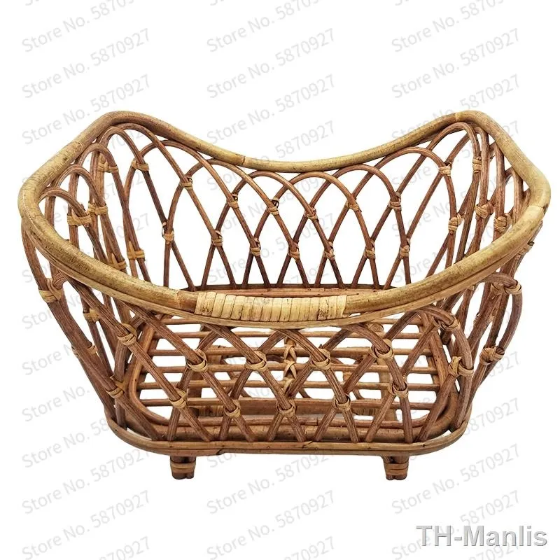 Vintage cheap rattan crib