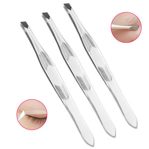Tip Slant Tweezer Stainless Steel Precision Tweezers for Eyebrow & Hair Removal Beauty Tools