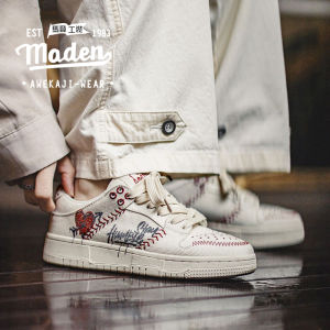 MADEN brand workwear style mens youth 2024 autumn new school style personalized mocha bread shoes mens shoes thick soled sports casual shoes retro versatile board shoes trendy shoes