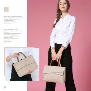 MINGKEกระเป๋าแล็ปท็อป12 13 14 15นิ้วกระเป๋าสะพายกระเป๋าหนังผู้หญิงวัสดุธุรกิจUniversal Original Import