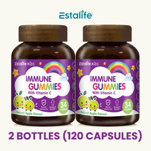 Estalife Kids Immune + Vitamin C Gummy with Zinc and Echinacea | Immunity Supplement | 34 Gummies