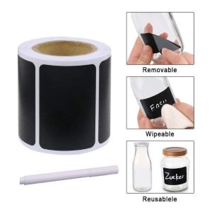120Pcs/ Roll Labels Stickers Pen Waterproof Removable Blackboard Label Pantry Storage Stickers