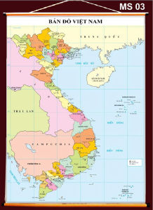 Tranh BĐ VN (34 tỉnh thành) khổ lớn có sẵn sáo và dây treo. Khổ lớn nhiều kích thước lựa chọn.