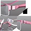 semi-rimless glasses  frame  classic  optical  eyeglasses half frame for men/women  durable rectangular  spectacles frame clear lens. 