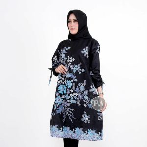 Setelan Batik Keluarga Desain Floral Geometris - Batik Nias Seragam Couple Tradisional