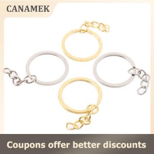【 CANAMEK 】 20 Pcs lot 28mm Length Key Chains Key Ring Round Keychain