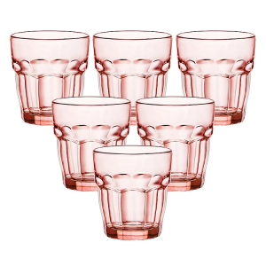 Bộ 6 Ly Thủy Tinh Rock Bar Bormioli Rocco 418950B03321990 (270ml / Ly) - Hồng Đào
